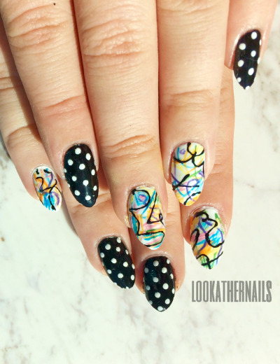 Nail art inspired by the Jeremy Scott spring 2016 collection from NYFW last week! Loved this pattern, it’s so fun!