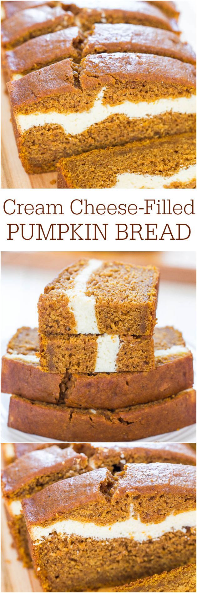 Cream cheese filled pumpkin bread     #recipe