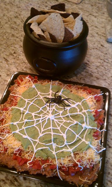 Spider Web Halloween Dip! Yummy!!