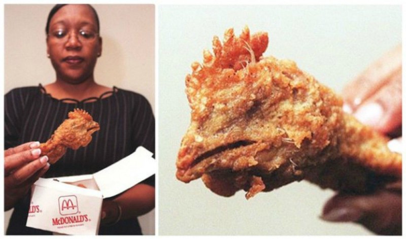 Want to get your McDonald’s chicken nugget fix? You probably won’t be as quick to run to the fast food restaurant after you find out about one woman’s ordeal with finding a whole chicken head in her children’s meal. Yes, beak and all.