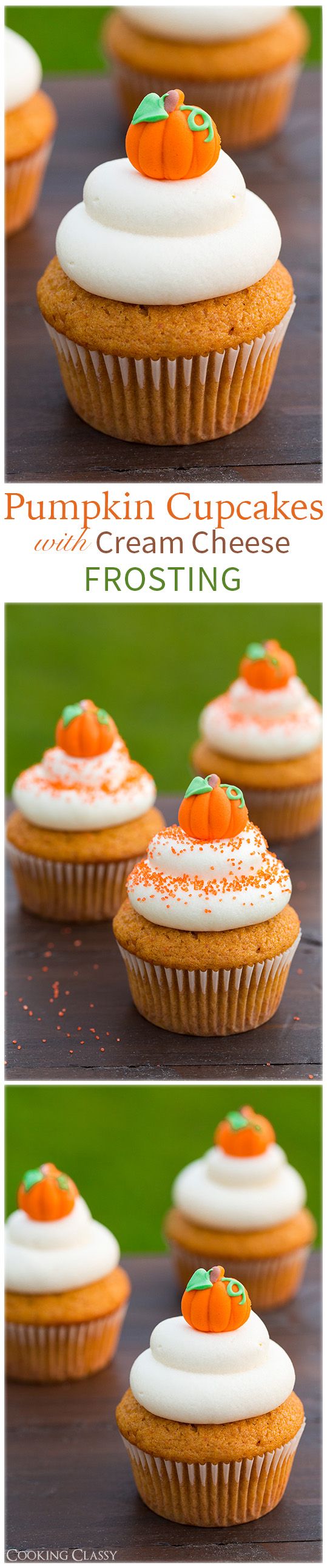 Pumpkin Cupcakes with Cream Cheese Frosting | #cheese #Cream #cupcakes #Frosting #Pumpkin #with