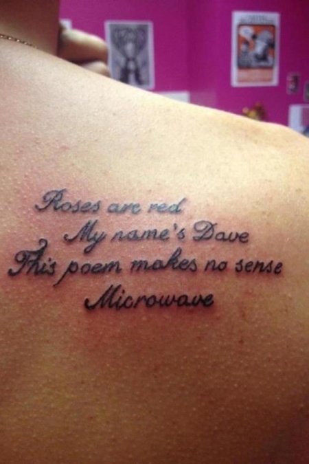 Not all tattoos require misspelling.