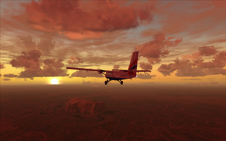 Morning flight over Uluru.