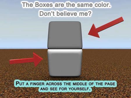 Ready for your share of illusions this week?  Here we go, try it for yourself.