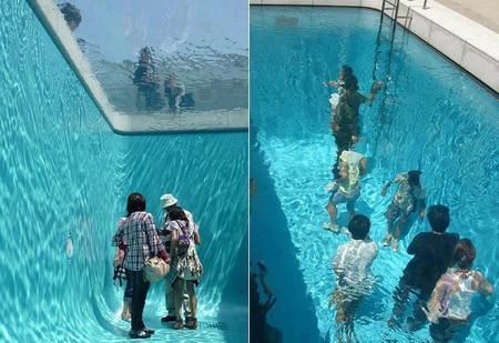 Fake pool, cool illusion.