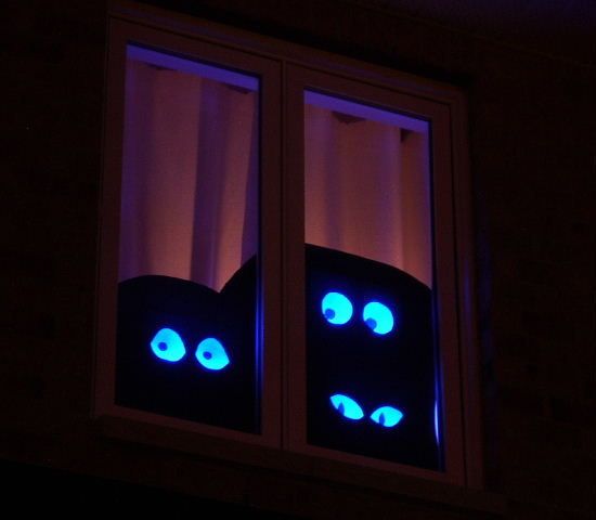 Halloween Eyes in Window